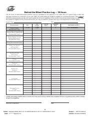 PTD Guide Dragged 2 Pdf Behind The Wheel Practice Log 30 Hours