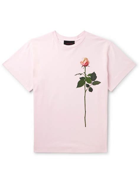 Simone Rocha Printed Cotton Jersey T Shirt Pink Simone Rocha