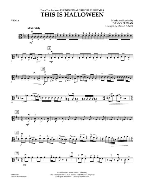 This Is Halloween - Viola by James Kazik Sheet Music for Orchestra at ...