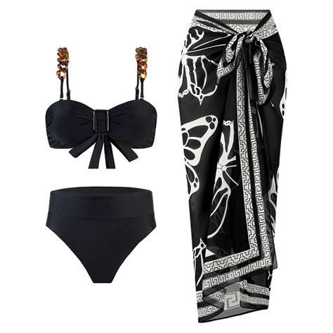 Buy High Waist Three Piece Bikini Set At The Best Price On Meanbuy