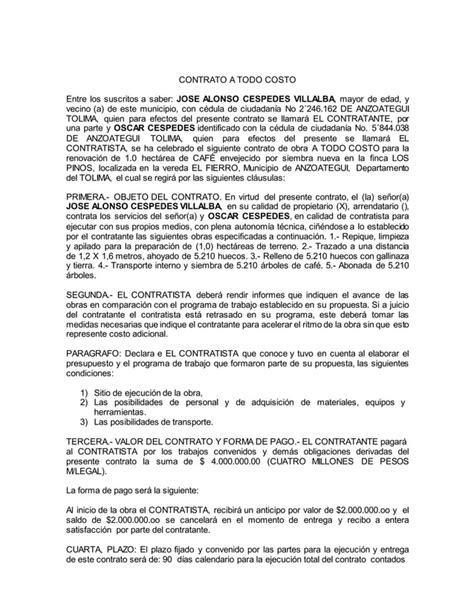 Contrato Llave En Mano Pdf