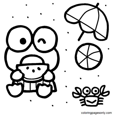 Keroppi Coloring Pages Free Printable Coloring Pages