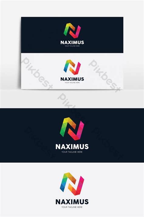 letter n colorful logo design template | PNG Images AI Free Download ...