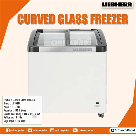 Efi Sliding Curved Glass Freezer Liebherr Produk Pengukur