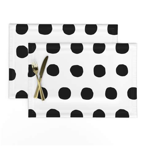 Jumbo Dots In Black Dots On On Lamona By Domesticate Roostery Home Decor