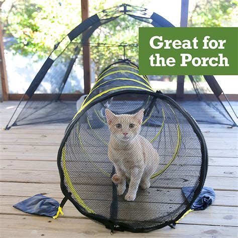 This Outdoor Cat Tent With Tunnel Lets You Kitties Safely Play Outside