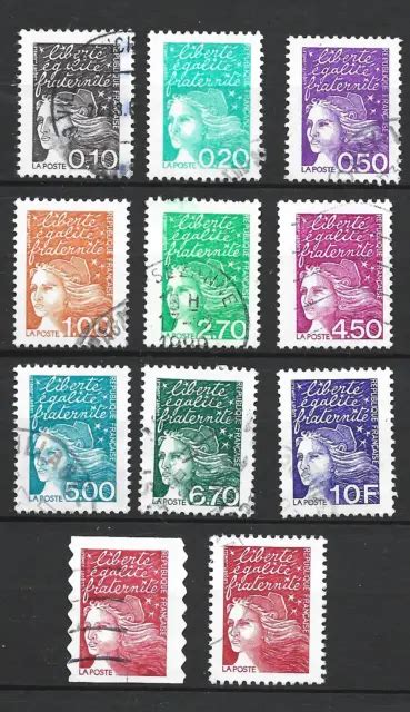 36 TIMBRE FRANCE série Marianne de Luquet 1997 oblitérés EUR 1 50