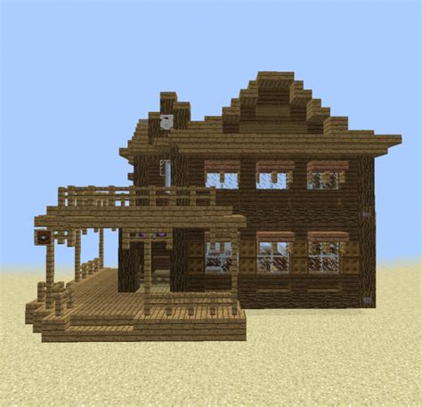 Wild West Saloon - Blueprints for MineCraft Houses, Castles, Towers, and more | GrabCraft