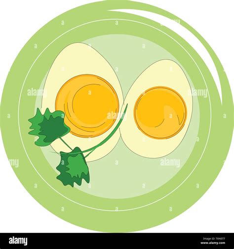 Delicious Boiled Eggs Which Is Cut Into Two Halves And Is Ready To