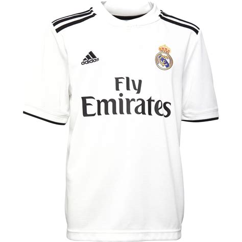 Buy Adidas Junior Boys Rmcf Real Madrid Home Jersey Core Whiteblack