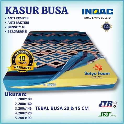 Jual Kasur Busa Inoac Ukuran 200x180 D16 ORIGINAL Garansi Busa 10 Tahun