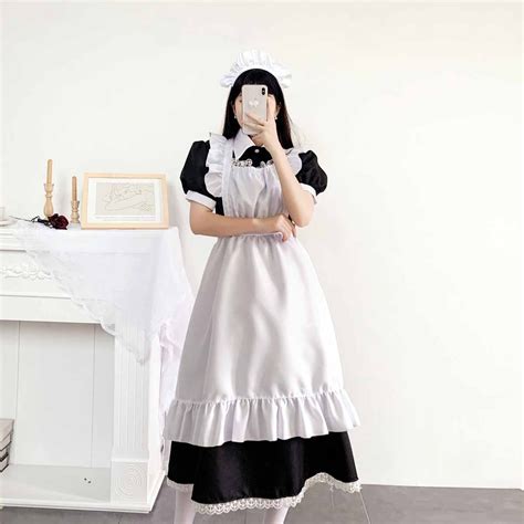 Augper Sexy Women Lingerie Apron Maid Outfit Cosplay Bow Bandage