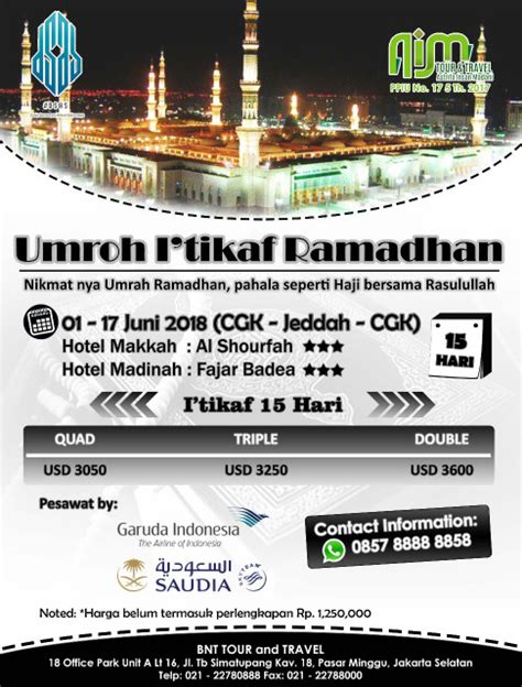 Contoh Desain Brosur Haji Dan Umroh Brosur Templat Haji Umrah