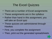 Taking An Excel Quiz The Excel Quizzes There Are A Number Of Excel