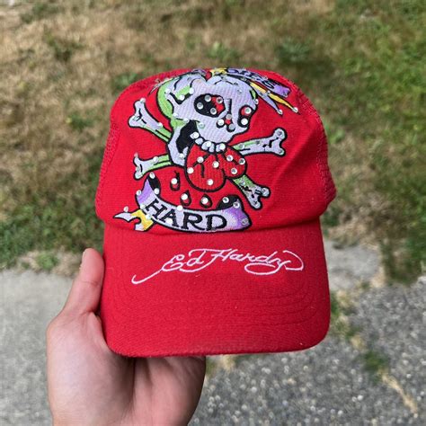 Vintage Ed hardy heart and skull hat | Grailed