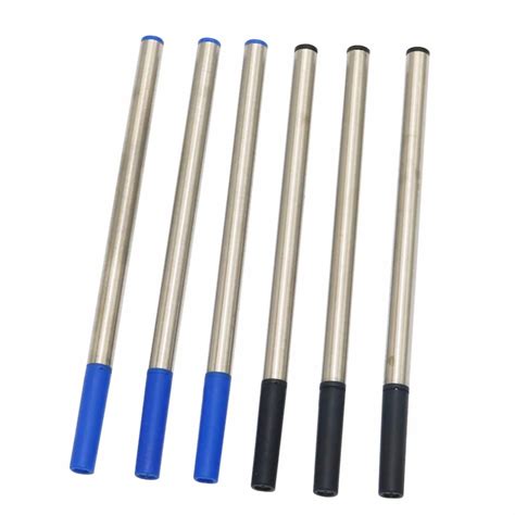 5 Pcs Metal Pen Refills Ballpoint Pen Gel Pen 11mm Metal Refill Blue