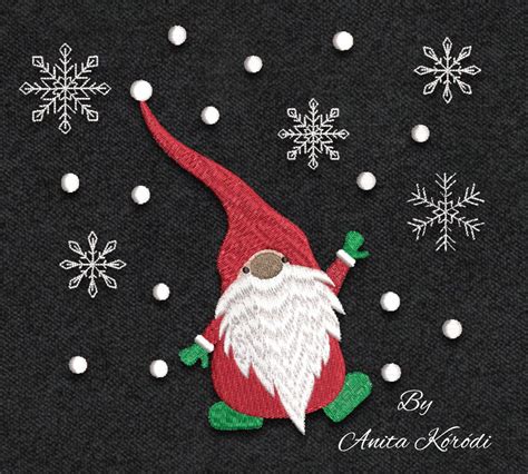 Christmas Gnome Embroidery Machine Designs Winter Instant Digital