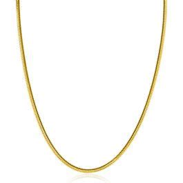 ZINZI Gold Plated Zilveren Platte Slangen Ketting 45cm 2 5mm Breed ZIC2401G