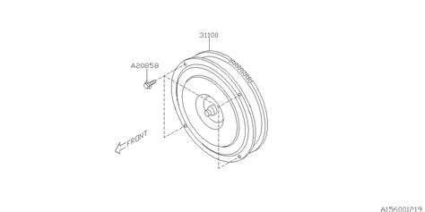 2015 Subaru Automatic Transmission Torque Converter At 31100ab410