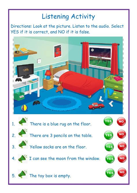 Esl Listening Comprehension Exercises Elementary Listening C