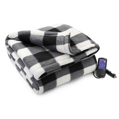 The Heated Fleece Car Blanket - Hammacher Schlemmer