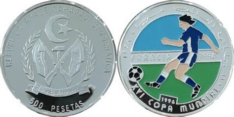 Pesetas Coupe Du Monde De Football France Sahara