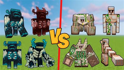 ALL WARDEN Vs ALL IRON GOLEM Bulky Warden Vs Mutant Iron Golem In