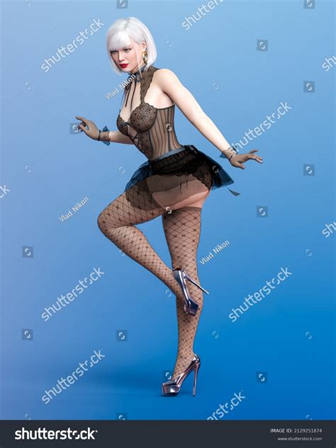 Beautiful Sexy Woman Black Lace Lingerie Stock Illustration Shutterstock