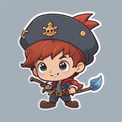 Vector De Dibujos Animados De Niños Piratas Vector Premium