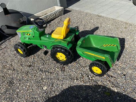 Kinder Traktor John Deere Mit Anh Nger Kaufen Auf Ricardo