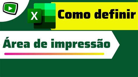 Como definir a área de impressão na planilha Excel YouTube