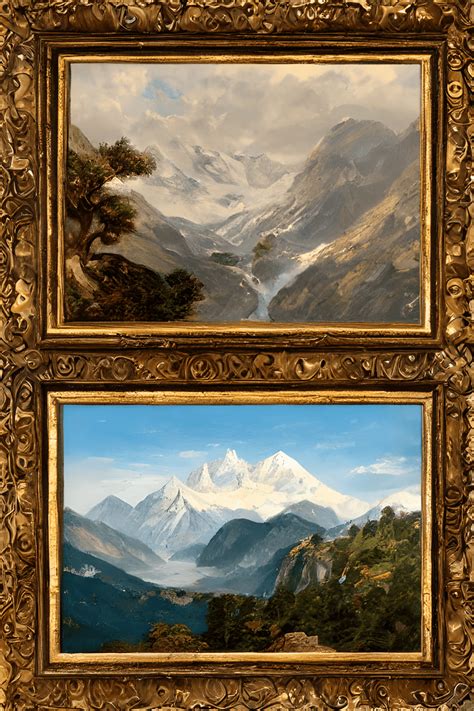 Alps Mountain Panorama View By Edward Moran Creative Fabrica