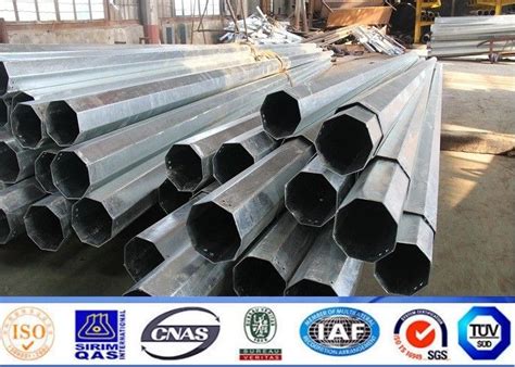 12M 33KV Electric Service Pole With Hot Dip Galvanized For Power Transmission