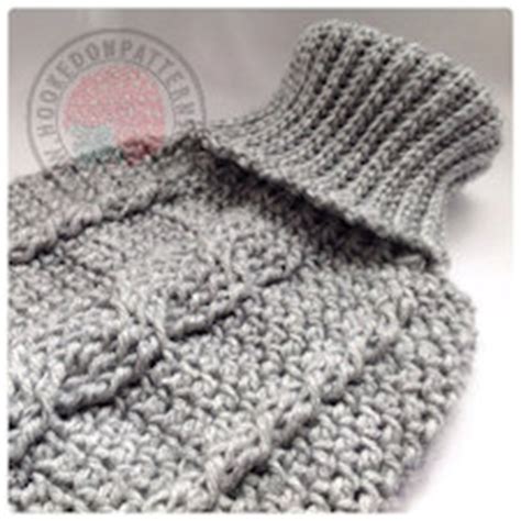 Hot Water Bottle Crochet Pattern Cozy Cable Hooked On Patterns