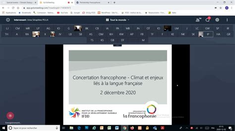 Concertation Francophone Sur Les Enjeux Prioritaires Et La Place Du