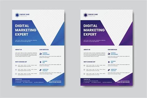 Flyer Designvorlage F R Eine Professionelle Agentur F R Digitales