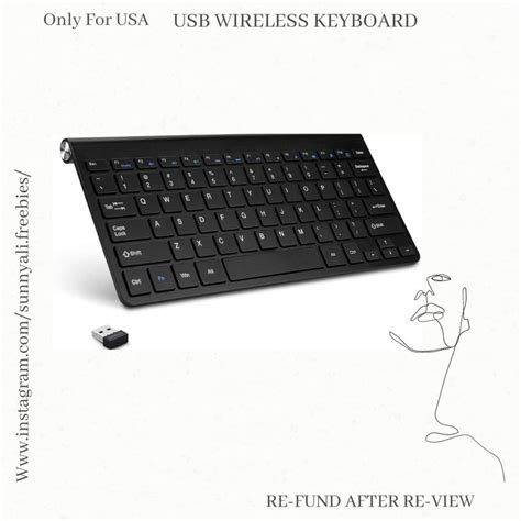 Mini USB Wireless Keyboard Small Computer Wireless Keyboards Slim ...