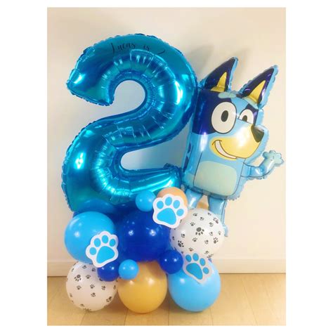 Bluey Balloon Tower Bluey Birthday Bluey Balloon Sculpture Etsy Israel