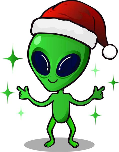 Funny Christmas Alien clipart 34716788 Vector Art at Vecteezy