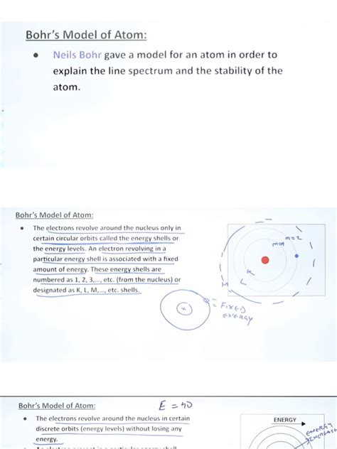 Bohr's Model of Atom | PDF