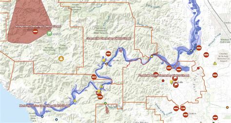 Interactive flood map of Russian River identifies river levels, road ...