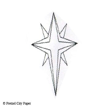 Bethlehem Star stamp | Pretzel City Paper