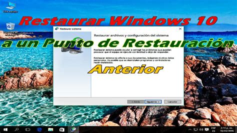 Restaurar Windows A Un Punto De Restauraci N Anterior Youtube