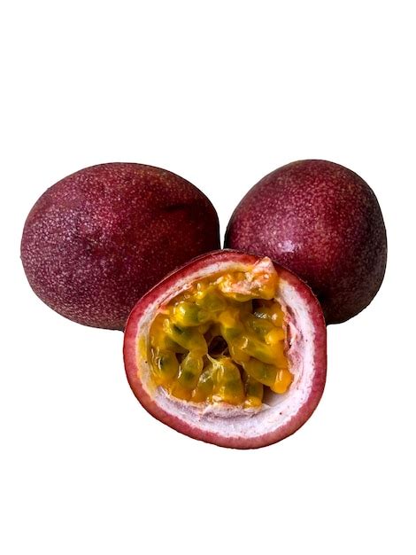 Premium Photo A Photo Of Fruit On A White Background Passion Fruit