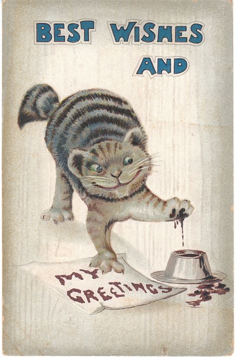 View from the Birdhouse: Vintage Cat Postcards are the Cat's Meow