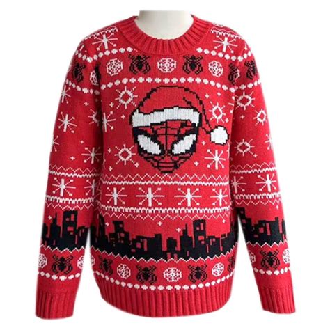 Su Ter Spiderman Talla Tipo Ugly Sweater Bordados De Ara As Navide Os