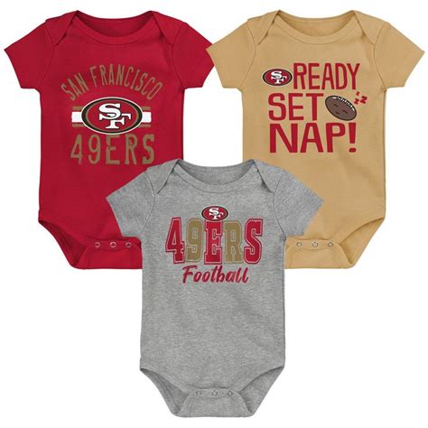 Newborn And Infant San Francisco 49ers Scarletgoldheathered Gray Ready