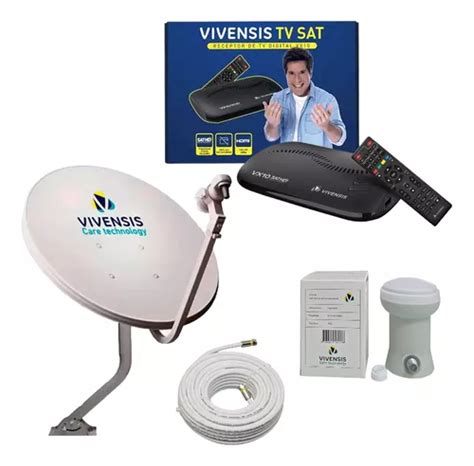 Kit Antena Parabólica 60cm Banda Ku 5g Vivensis Frete grátis