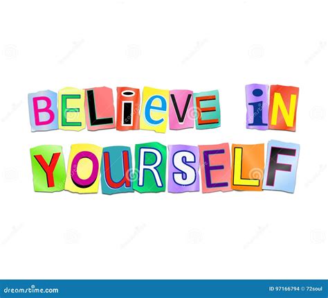 Believe In Yourself Stock Illustration Illustration Of Word 97166794