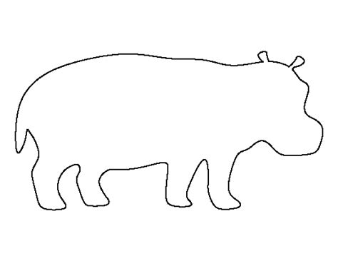 Hippo Pattern Use The Printable Outline For Crafts Creating Stencils